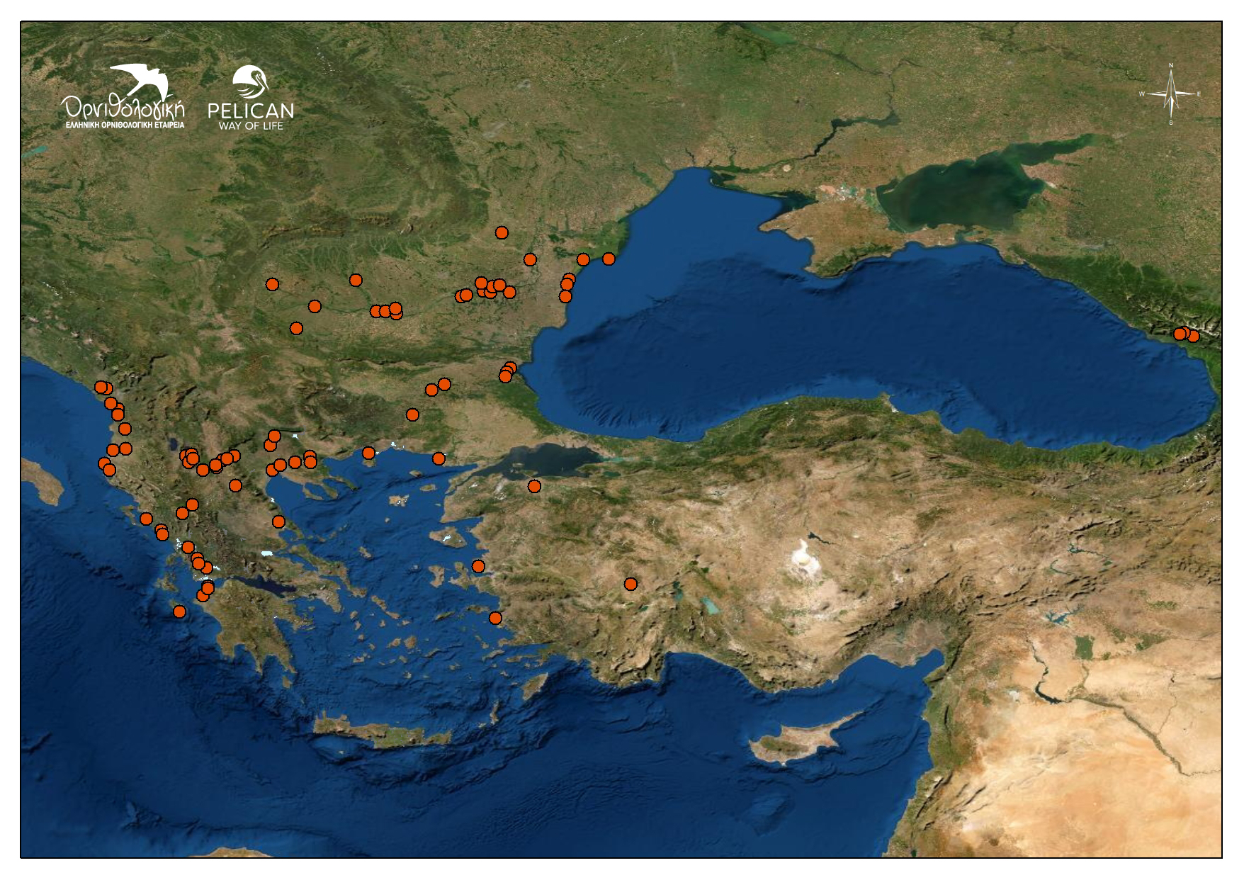 Pelican census sites 2022 map